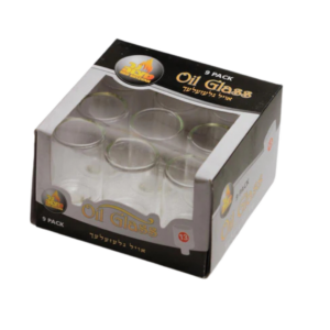 Ner Mitzvah 9 Small Oil Glass Cups
