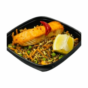 1070 Moroccan Salmon with Quinoa and Peas