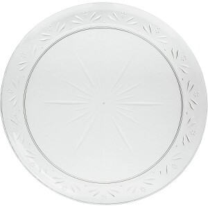 12 Clear Classic 9" Platinum Plates