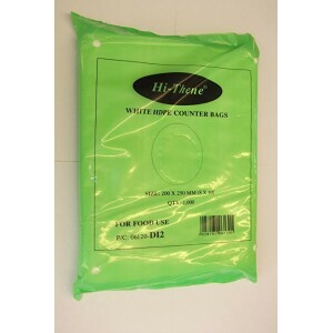 1000 White Poly Bags 8x10"