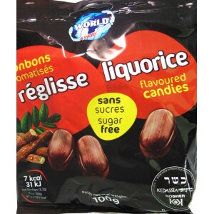 World Food Sugar Free Liquorice Flavoured Candies