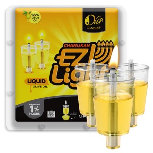 Ner Mitzvah EZ Light Olive Oil Ready Candles