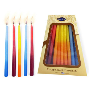 Safed Premium Multi Coloured Chanukah Candles
