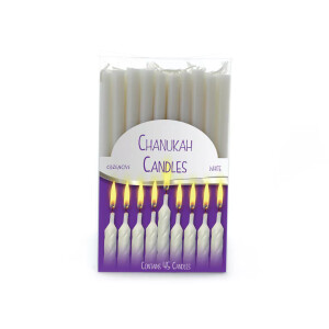44 Long White Chanukah Menorah Candles