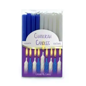 44 Blue & White Chanukah Menorah Candles