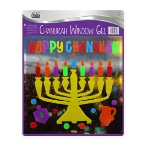 Happy Chanukah Menorah Window Gel