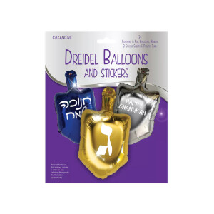 Chanukah Dreidel Balloons & Stickers