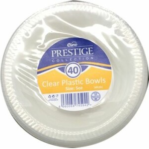 40 Clear 5 Oz Plastic Bowls