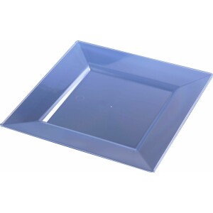 10 Small 8.5" Square Clear Plates
