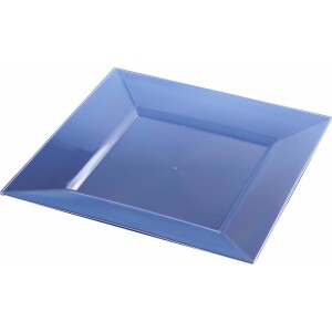 10 Medium 9.5" Square Clear Plates