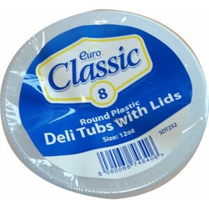 8 x 12 oz Microwave Round Containers