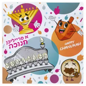 20 Chanukah Themed in Yiddish Napkins