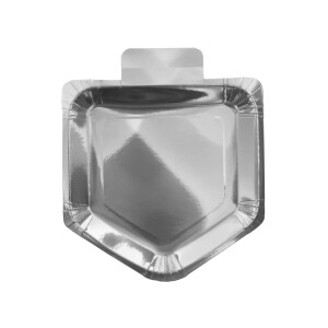 Chanukah Silver Foiled Large Dreidel 9" Paper Plates