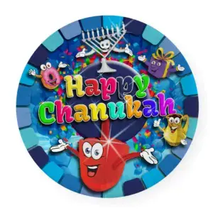 Happy Chanukah 9" Large Party Paper Plates