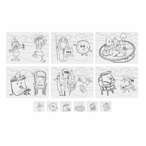 6 Placemat & Coasters for Colouring