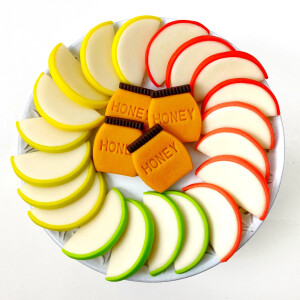 Rosh Hashana Apples & Honey Marzipan Platter