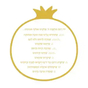 Rosh Hashanah Simanim Gold Card
