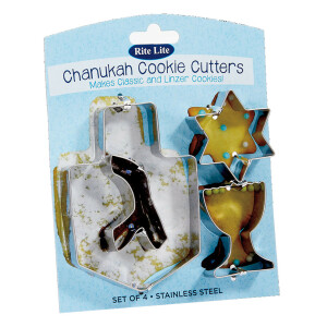 4 Chanukah Stainless Steel Cookie Cutters
