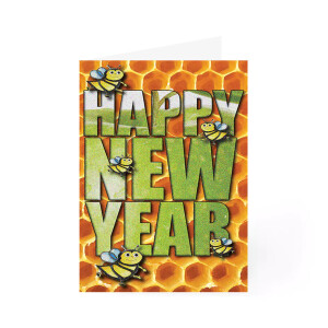 Shana Tova Pack 5 Bee Cards