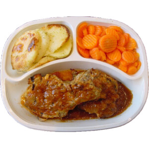 Hermolis Grilled Lamb Chops with Potatoes & Carrots
