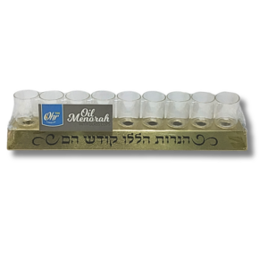 Ohr 24 x Menorah Gold with Glass Cups