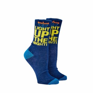 Light Up The Night Adult Crew Chanukah Socks