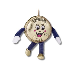 Chanukah Plush Embroidered Gelt Doll